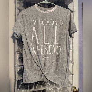 Disney Gray and Black Graphic Tee Brand Label